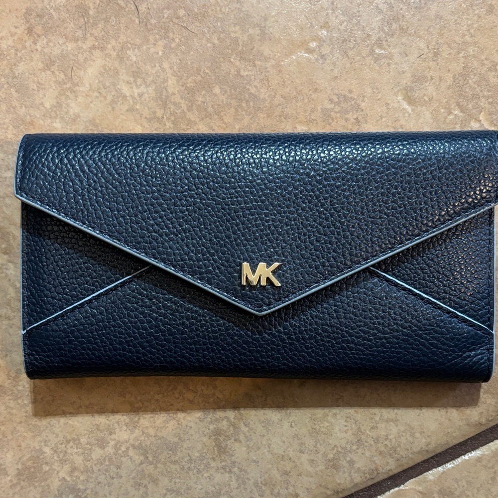 Michael Kors Dark Blue Envelope Wallet